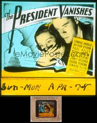 8z132 PRESIDENT VANISHES glass slide '34 kidnapping hoax,directed by Wellman,written by Rex Stout