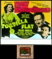 8z143 TORTILLA FLAT glass slide '42 Spencer Tracy, Hedy Lamarr, John Garfield, John Steinbeck
