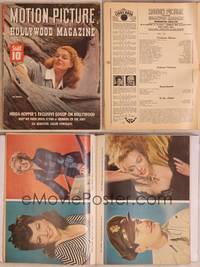 8z065 MOTION PICTURE magazine May 1943, portrait of sexy Ann Sheridan in giant fallen tree!
