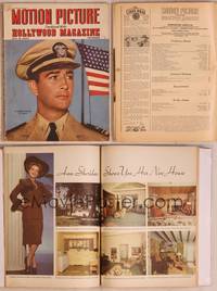 8z071 MOTION PICTURE magazine November 1943, c/u of Lieutentant Robert Taylor U.S. Navy by flag!