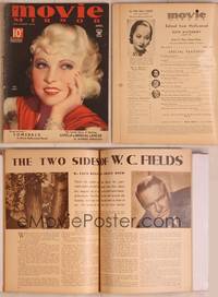 8z029 MOVIE MIRROR magazine April 1935, wonderful art of sexy Mae West by A. Mozert!