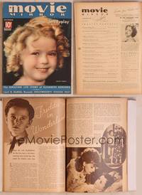 8z035 MOVIE MIRROR magazine October 1935, wonderful close up of cute Shirley Temple by Doolittle!