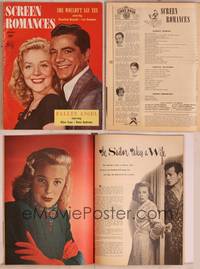 8z083 SCREEN ROMANCES magazine November 1945, Dana Andrews & Alice Faye in Fallen Angel!