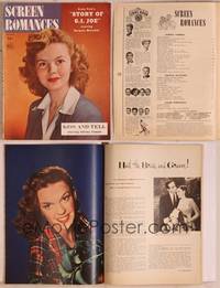 8z082 SCREEN ROMANCES magazine October 1945, grown-up Shirley Temple in Kiss and Tell!