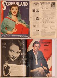 8z086 SCREENLAND magazine Feb 1947, Paulette Goddard in Suddenly It's Spring by Whitey Schafer!