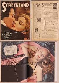 8z095 SCREENLAND magazine November 1947, Linda Darnell & Cornel Wilde in Forever Amber by Kornman!