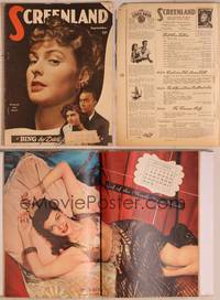 8z093 SCREENLAND magazine September 1947, Ingrid Bergman & Charles Boyer in Arch of Triumph!