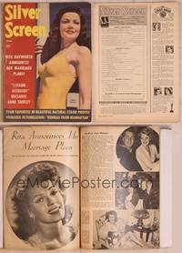 8z054 SILVER SCREEN magazine June 1943, close up of sexy Gene Tierney from Heaven Can Wait!