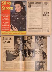 8z051 SILVER SCREEN magazine March 1943, close up of Loretta Young with lacy black fan from China!