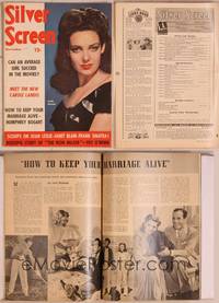 8z059 SILVER SCREEN magazine November 1943, close up of sexy Linda Darnell in Buffalo Bill!
