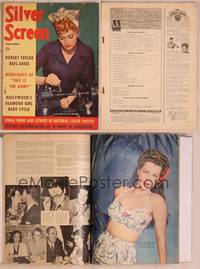 8z057 SILVER SCREEN magazine September 1943, Lucille Ball as a World War II lathe worker!