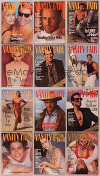 8z023 LOT OF VANITY FAIR MAGAZINES 12 magazines '90-92 Madonna, Gere, Cher, Sly, Debra & more!