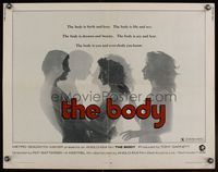 9a281 BODY 1/2sh '71 x-rated documentary narrated by Frank Finlay & Vanessa Redgrave, sexy design!