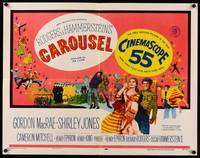 9a299 CAROUSEL 1/2sh '56 Shirley Jones, Gordon MacRae, Rodgers & Hammerstein musical!