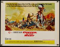 9a324 CUSTER OF THE WEST 1/2sh '68 art of Robert Shaw vs Indians at the Battle of Little Big Horn!