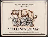 9a368 FELLINI'S ROMA 1/2sh '72 Italian Federico classic, the fall of the Roman Empire!
