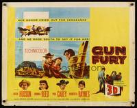9a409 GUN FURY 1/2sh '53 Phil Carey steals Donna Reed & leaves Rock Hudson to die!