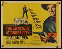 9a410 GUNFIGHT AT DODGE CITY 1/2sh '59 Joel McCrea likes sexy fillies when they scream and fight!