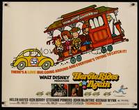 9a427 HERBIE RIDES AGAIN 1/2sh '74 Disney, Volkswagen Beetle, the Love Bug is going around!