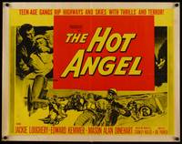 9a442 HOT ANGEL style A 1/2sh '58 teenage hot rod gangs rip highways & skies w/thrills & terror!