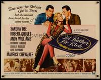 9a448 I'D RATHER BE RICH 1/2sh '64 sexy Sandra Dee between Robert Goulet & Andy Williams!