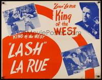 9a487 LASH LA RUE KING OF THE WEST 1/2sh '50s great images of Lash and Fuzzy St. John!
