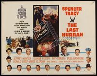 9a488 LAST HURRAH style B 1/2sh '58 John Ford, art of Spencer Tracy, portraits of 12 cast members!