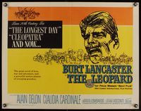 9a497 LEOPARD 1/2sh '63 Luchino Visconti's Il Gattopardo, cool art of Burt Lancaster!