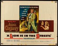9a504 LION IS IN THE STREETS 1/2sh '53 the gutter was James Cagney's throne!