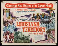 9a513 LOUISIANA TERRITORY style A 1/2sh '53 New Orleans in its Gayest Mood, Mardi Gras!