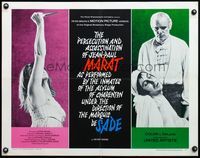 9a532 MARAT/SADE 1/2sh '67 the persecution and assassination of Jean-Paul performed by inmates!