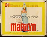 9a533 MARILYN 1/2sh '63 great sexy full-length image of young Monroe, plus Rock Hudson too!
