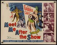 9a539 MEET ME AFTER THE SHOW 1/2sh '51 artwork of sexy dancer Betty Grable, Macdonald Carey!
