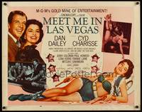 9a540 MEET ME IN LAS VEGAS style B 1/2sh '56 full-length showgirl Cyd Charisse in skimpy outfit!
