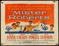 9a547 MISTER ROBERTS 1/2sh '55 Henry Fonda, James Cagney, William Powell, Jack Lemmon, John Ford