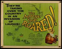 9a550 MOUSE THAT ROARED 1/2sh '59 Sellers & Seberg take over the country w/an invasion of laughs!