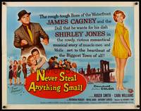 9a560 NEVER STEAL ANYTHING SMALL 1/2sh '59 tough James Cagney, sexy doll Shirley Jones!