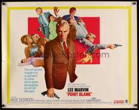 9a596 POINT BLANK 1/2sh '67 Lee Marvin, Angie Dickinson, John Boorman film noir!