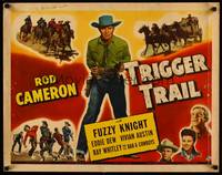 9a744 TRIGGER TRAIL 1/2sh '44 Rod Cameron w/two six-shooters, Fuzzy Knight!