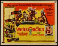 9a783 WHITE ORCHID 1/2sh '54 William Lundigan, Peggie Castle, wild art of primitive sacrifice!