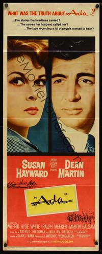 9b012 ADA  insert '61 Susan Hayward & Dean Martin portraits, what was the truth?