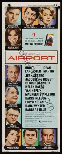 9b020 AIRPORT  insert '70 Burt Lancaster, Dean Martin, Jacqueline Bisset, Jean Seberg!