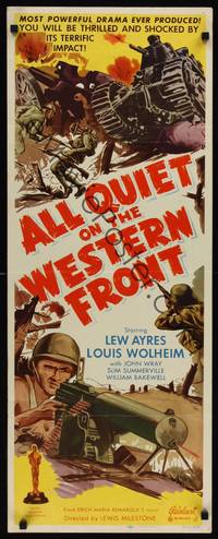 9b026 ALL QUIET ON THE WESTERN FRONT   insert R50 Lew Ayres in the most powerful drama ever!
