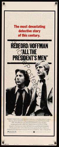 9b028 ALL THE PRESIDENT'S MEN  insert '76 Dustin Hoffman & Robert Redford as Woodward & Bernstein!