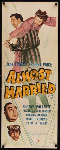 9b029 ALMOST MARRIED   insert '42 Jane Frazee, Robert Paige, Eugene Pallette!