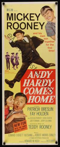 9b032 ANDY HARDY COMES HOME  insert '58 Mickey Rooney & his son Teddy together for the first time!