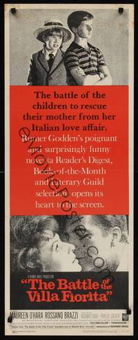 9b055 BATTLE OF THE VILLA FIORITA  insert '65 romantic close up of Maureen O'Hara & Rossano Brazzi!