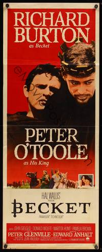 9b057 BECKET  insert '64 Richard Burton in the title role, Peter O'Toole, John Gielgud