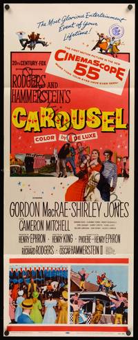 9b103 CAROUSEL  insert '56 Shirley Jones, Gordon MacRae, Rodgers & Hammerstein musical!