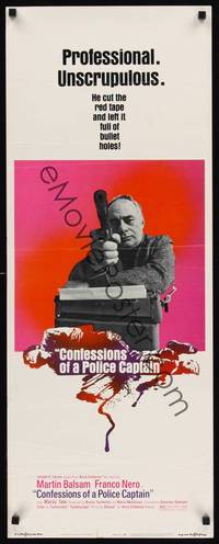 9b124 CONFESSIONS OF A POLICE CAPTAIN  insert '72 Damiano Damiani cut the red tape, unscrupulous!